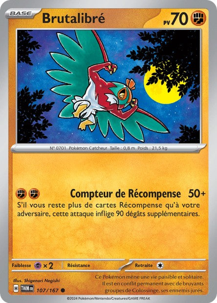 Carte Pokémon Brutalibré 107/167 TWM Mascarade Crépusculaire EV06 Neuf FR LorenZone