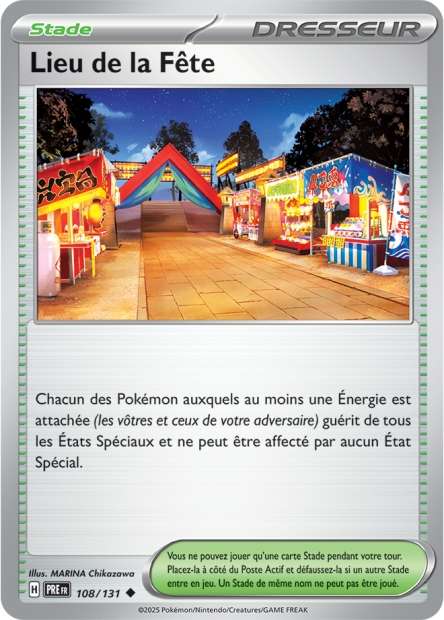 Carte Pokémon Lieu de la Fête 108/131 Evolutions Prismatiques PRE EV8_5 Neuf FR LorenZone
