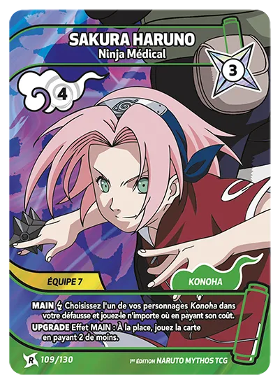 Carte Naruto Mythos SAKURA HARUNO – Ninja Médical 109/130 R 1er Chapitre Neuf FR LorenZone