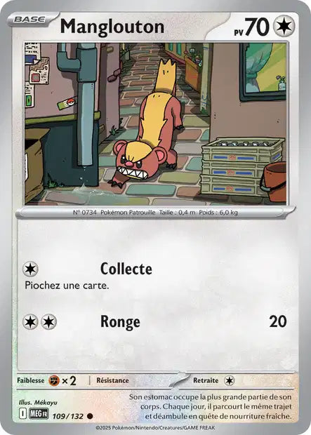 Carte Pokémon Manglouton 109/132 MEG Méga-Évolution ME01 Neuf FR LorenZone