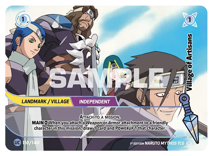 Carte Naruto Mythos Village of Artisans 110/140 Uncommon Holo Shinobi Shiren 2ème Chapitre Neuf EN LorenZone