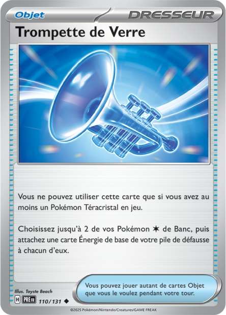 Carte Pokémon Trompette de Verre 110/131 Evolutions Prismatiques PRE EV8_5 Neuf FR LorenZone
