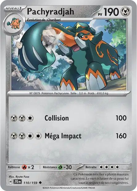 Carte Pokémon Pachyradjah 110/159 JTG Aventures Ensemble EV09 Neuf FR LorenZone