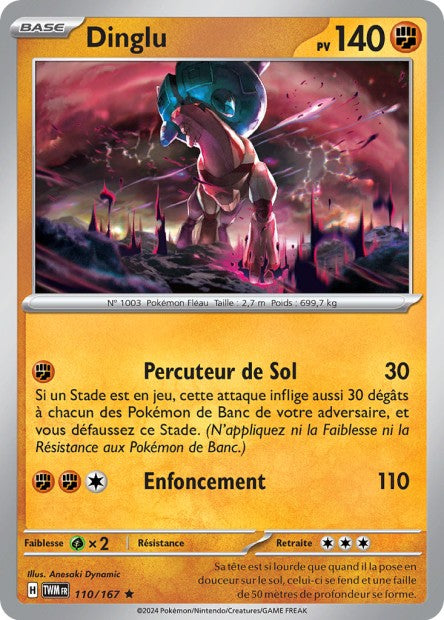 Carte Pokémon Dinglu 110/167 TWM Mascarade Crépusculaire EV06 Neuf FR LorenZone