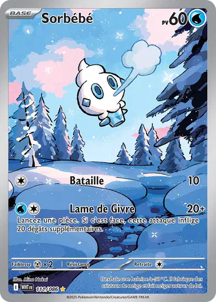 Carte Pokémon Sorbébé 111/086 WHT Flamme Blanche EV10_5 Neuf FR LorenZone
