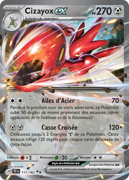 Carte Pokémon Cizayox EX 111/162 TEF Forces Temporelles EV05 Neuf FR LorenZone