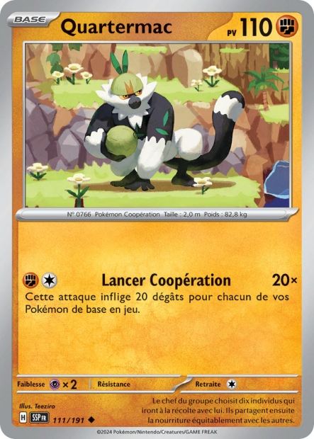 Carte Pokémon Quartermac 111/191 SSP Étincelles Déferlantes EV08 Neuf FR LorenZone