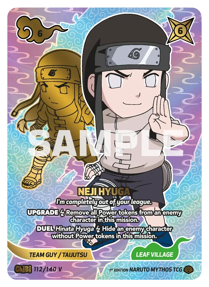 Carte Naruto Mythos Neji Hyuga "I'm completely out of your league." 112/140 Chibi Chibi Shinobi Shiren 2ème Chapitre Neuf EN LorenZone