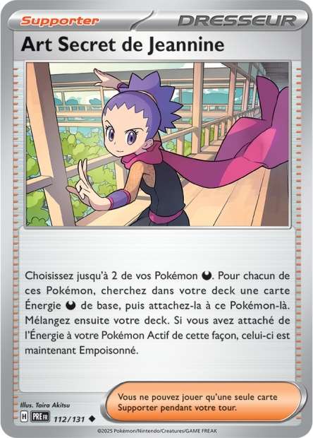 Carte Pokémon Art Secret de Jeannine 112/131 Evolutions Prismatiques PRE EV8_5 Neuf FR LorenZone