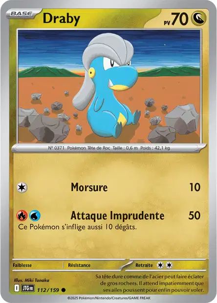 Carte Pokémon Draby 112/159 JTG Aventures Ensemble EV09 Neuf FR LorenZone