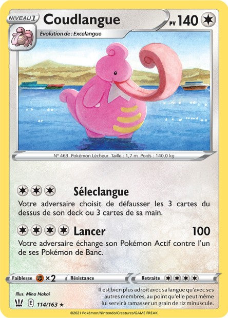 Carte Pokémon Coudlangue 114/163 SWSH5 EB05 LorenZone