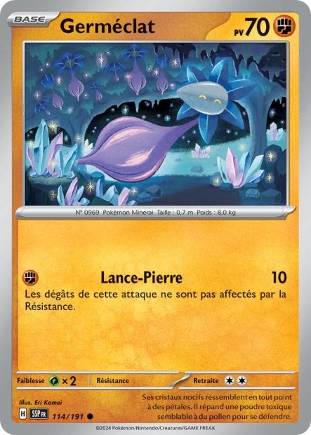 Carte Pokémon Germéclat 114/191 SSP Étincelles Déferlantes EV08 Neuf FR LorenZone