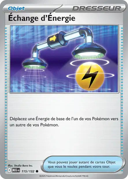 Carte Pokémon Échange d'Énergie 115/132 MEG Méga-Évolution ME01 Neuf FR LorenZone