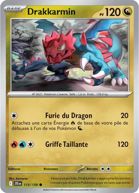 Carte Pokémon Drakkarmin 115/159 JTG Aventures Ensemble EV09 Neuf FR LorenZone