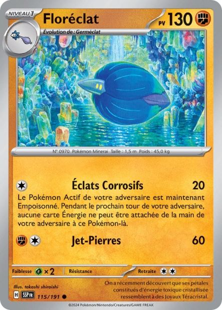 Carte Pokémon Floréclat 115/191 SSP Étincelles Déferlantes EV08 Neuf FR LorenZone