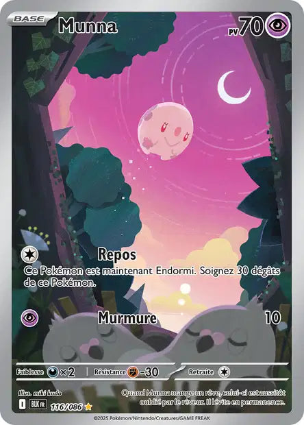 Carte Pokémon Munna 116/086 BLK Foudre Noire EV10_5 Neuf FR LorenZone