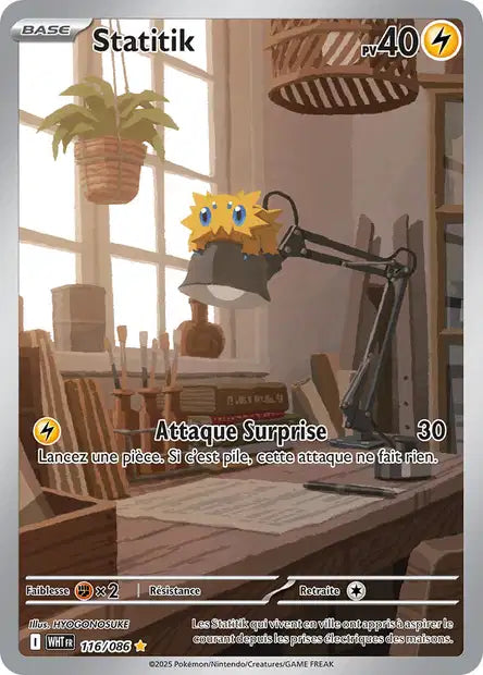 Carte Pokémon Statitik 116/086 WHT Flamme Blanche EV10_5 Neuf FR LorenZone