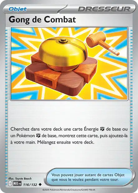 Carte Pokémon Gong de Combat 116/132 MEG Méga-Évolution ME01 Neuf FR LorenZone
