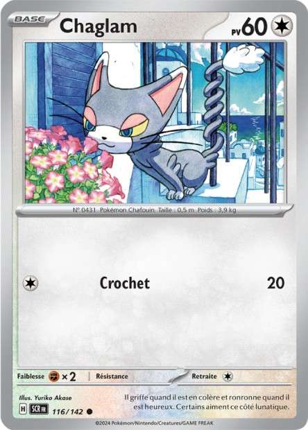 Carte Pokémon Chaglam 116/142 SCR Couronne Stellaire EV07 Neuf FR LorenZone