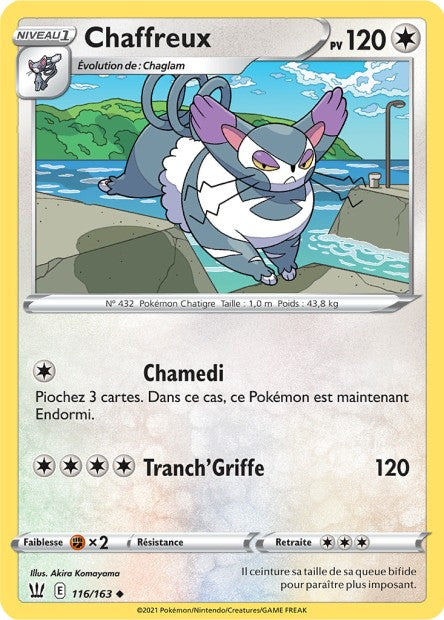 Carte Pokémon Chaffreux 116/163 SWSH5 EB05 LorenZone