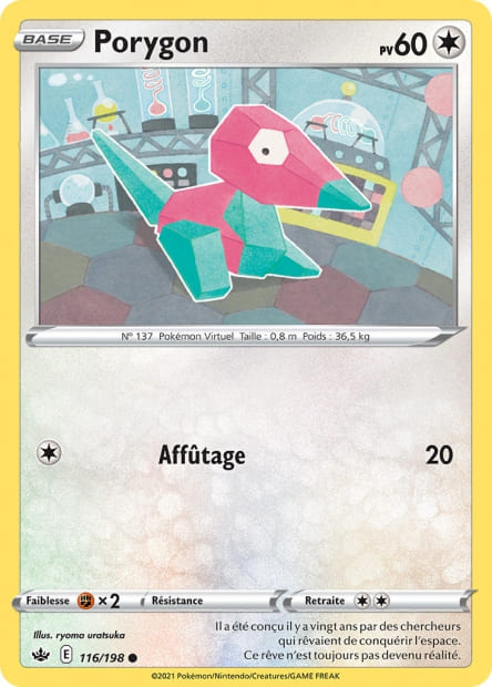 Carte Pokémon Porygon 116/198 CRE EB06 LorenZone