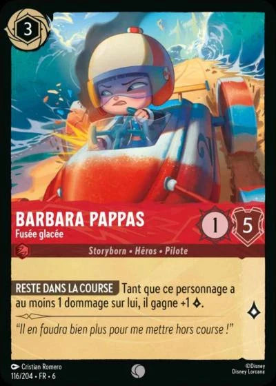 Carte Lorcana - Disney Barbara Pappas, Fusée glacée 116/204 Commune  Chapitre 06 La Mer Azurite AZS Neuf FR LorenZone