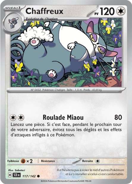Carte Pokémon Chaffreux 117/142 SCR Couronne Stellaire EV07 Neuf FR LorenZone