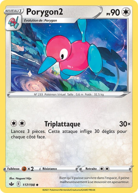 Carte Pokémon Porygon2 117/198 CRE EB06 LorenZone