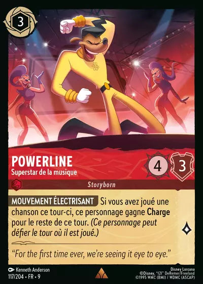 Carte Lorcana - Disney Powerline, Superstar de la musique 117/204 Chapitre 09 Fabuleux FAB Neuf FR LorenZone