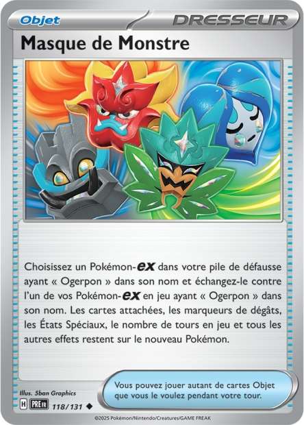 Carte Pokémon Masque de Monstre 118/131 Evolutions Prismatiques PRE EV8_5 Neuf FR LorenZone