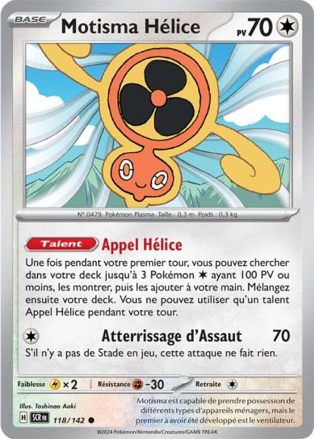 Carte Pokémon Motisma Hélice 118/142 SCR Couronne Stellaire EV07 Neuf FR LorenZone