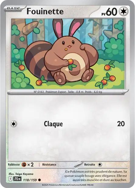 Carte Pokémon Fouinette 118/159 JTG Aventures Ensemble EV09 Neuf FR LorenZone