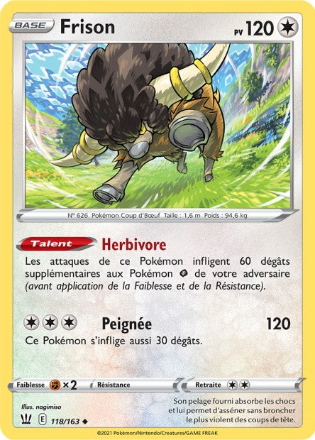Carte Pokémon Frison 118/163 SWSH5 EB05 LorenZone
