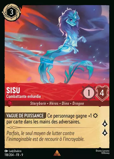 Carte Lorcana - Disney Sisu, Combattante enhardie 118/204 Chapitre 09 Fabuleux FAB Neuf FR LorenZone