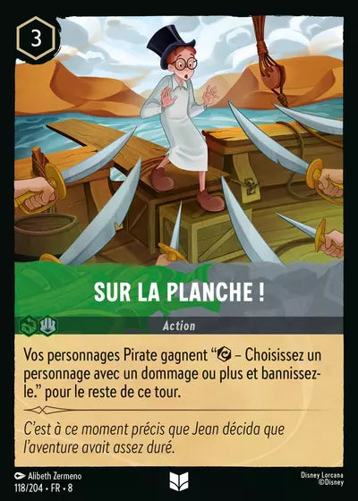 Carte Lorcana - Disney Sur la planche ! 118/204 Peu Commune Alibeth Zermeno Chapitre 08 Le Règne de Jafar ROJ Neuf FR LorenZone