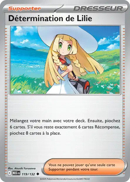 Carte Pokémon Détermination de Lilie 119/132 MEG Méga-Évolution ME01 Neuf FR LorenZone