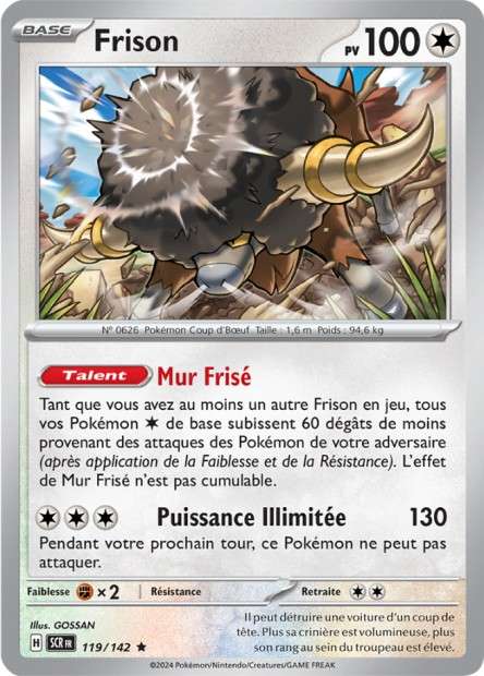 Carte Pokémon Frison 119/142 SCR Couronne Stellaire EV07 Neuf FR LorenZone