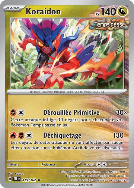 Carte Pokémon Koraidon 119/162 TEF Forces Temporelles EV05 Neuf FR LorenZone