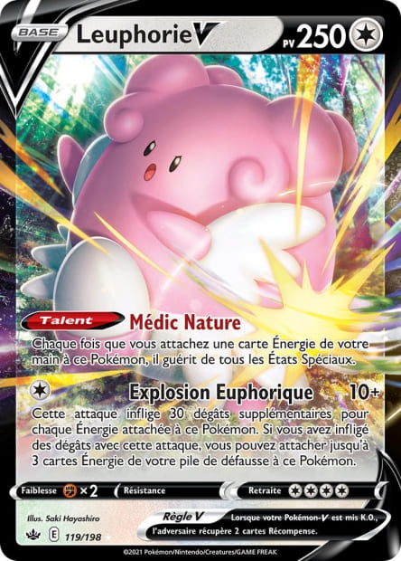 Carte Pokémon Leuphorie V 119/198 CRE EB06 LorenZone