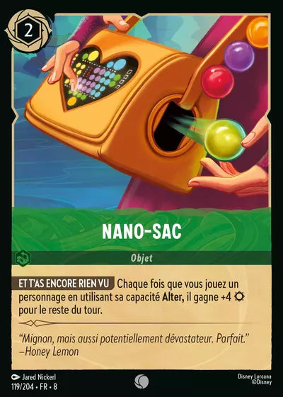 Carte Lorcana - Disney Nano-sac 119/204 Commune JAFed Nickerl Chapitre 08 Le Règne de Jafar ROJ Neuf FR LorenZone