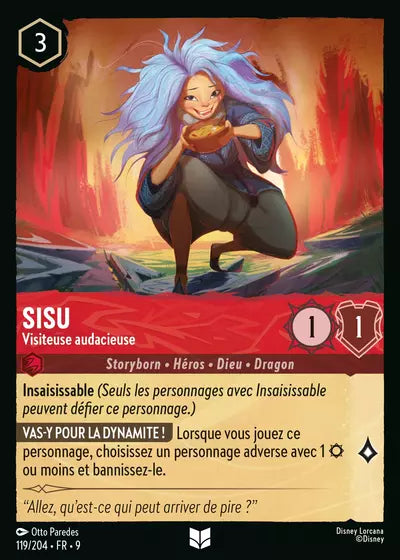 Carte Lorcana - Disney Sisu, Visiteuse audacieuse 119/204 Chapitre 09 Fabuleux FAB Neuf FR LorenZone