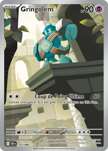 Carte Pokémon Gringolem 122/086 BLK Foudre Noire EV10_5 Neuf FR LorenZone