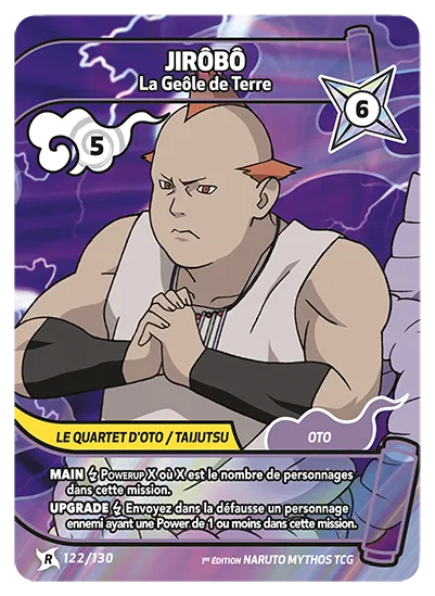 Carte Naruto Mythos JIRÔBÔ – La Géôle de Terre 122/130 R 1er Chapitre Neuf FR LorenZone