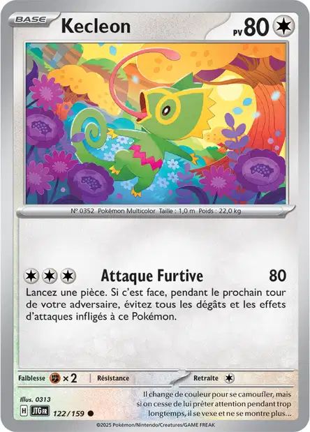 Carte Pokémon Kecleon 122/159 JTG Aventures Ensemble EV09 Neuf FR LorenZone