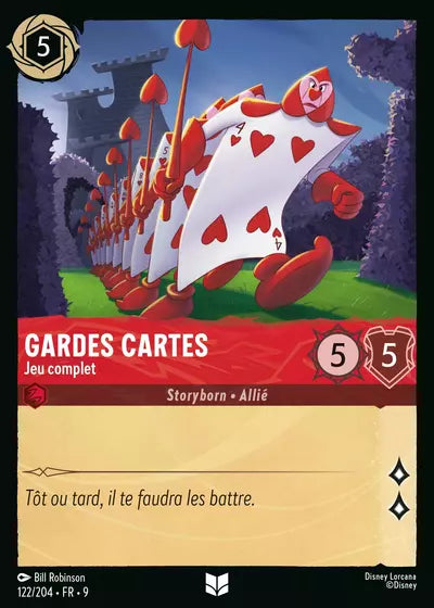 Carte Lorcana - Disney Gardes cartes, Jeu complet 122/204 Chapitre 09 Fabuleux FAB Neuf FR LorenZone