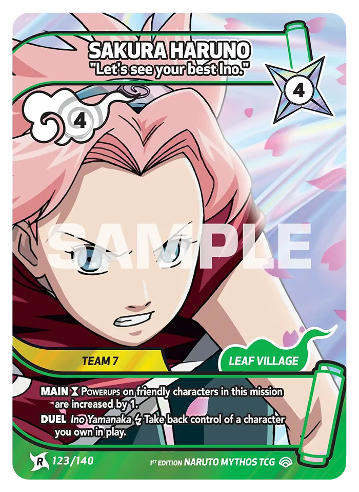 Carte Naruto Mythos Sakura Haruno "It’s not meant for you." 123/140 Rare Standard Shinobi Shiren 2ème Chapitre Neuf EN LorenZone