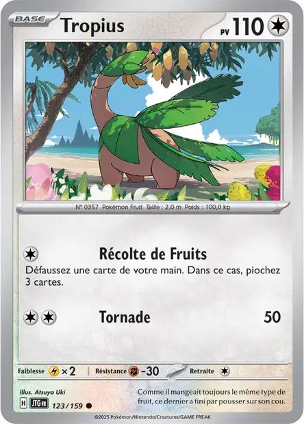 Carte Pokémon Tropius 123/159 JTG Aventures Ensemble EV09 Neuf FR LorenZone