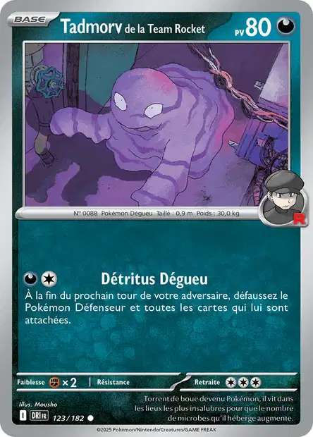 Carte Pokémon Tadmorv de la Team Rocket 123/182 DRI Rivalités Destinées EV10 Neuf FR LorenZone