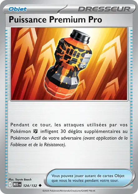 Carte Pokémon Puissance Premium Pro 124/132 MEG Méga-Évolution ME01 Neuf FR LorenZone