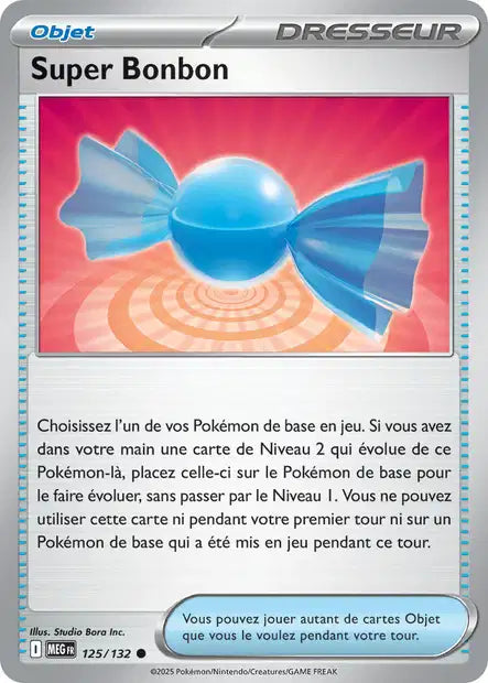 Carte Pokémon Super Bonbon 125/132 MEG Méga-Évolution ME01 Neuf FR LorenZone